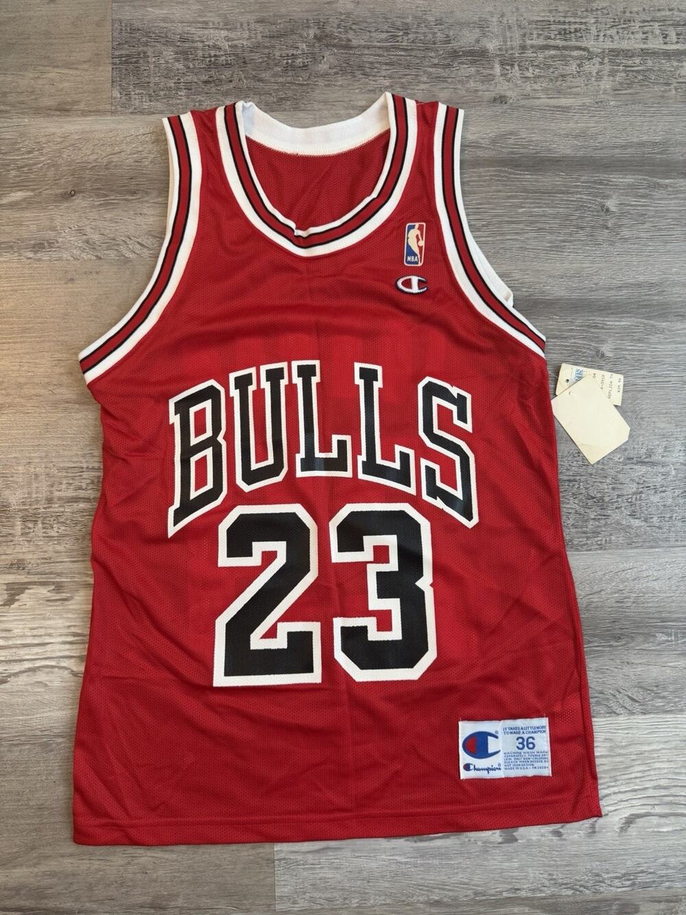 Vintage 1990s Michael Jordan Chicago Bulls #23 Champion Jersey 36 Made in USA